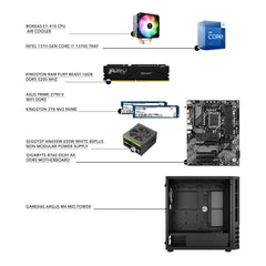 Gaming Desktop Setup: Intel Core i5-13400 - 16GB DDR5 RAM - 2TB NVMe - Intel UHD Graphics 770