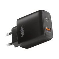 Green Lion Compact Wall Charger 20W EU Plug - Black