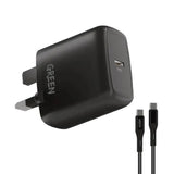 Green Lion Compact Wall Charger 20W ,Charger Type-C To Type-C - Black