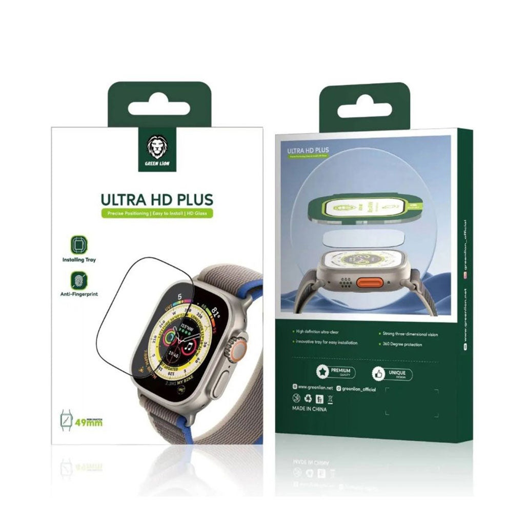 Green Lion Ultra HD Plus Glass For Apple Watch 49mm, 31964413886716, Available at 961Souq