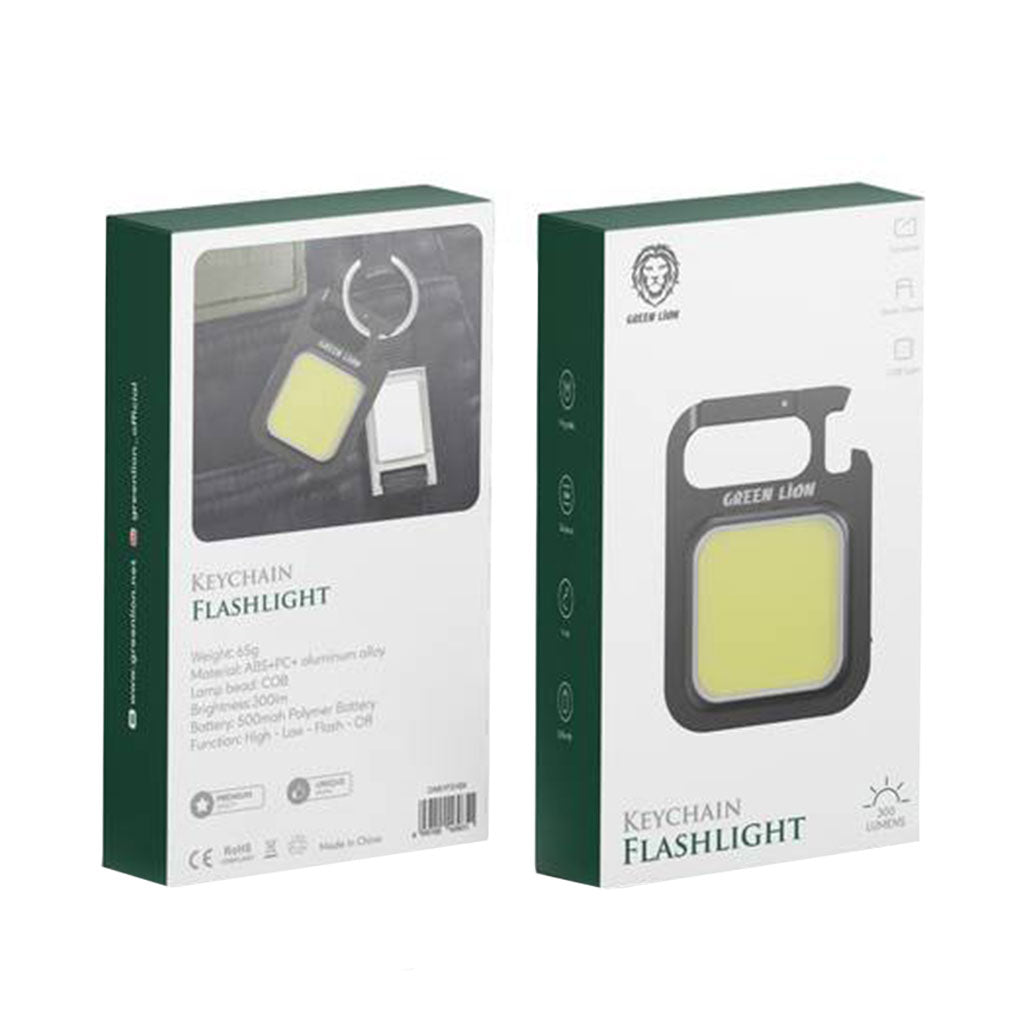 Green Lion Keychain Flashlight 300lm 500mAh, 31968280183036, Available at 961Souq