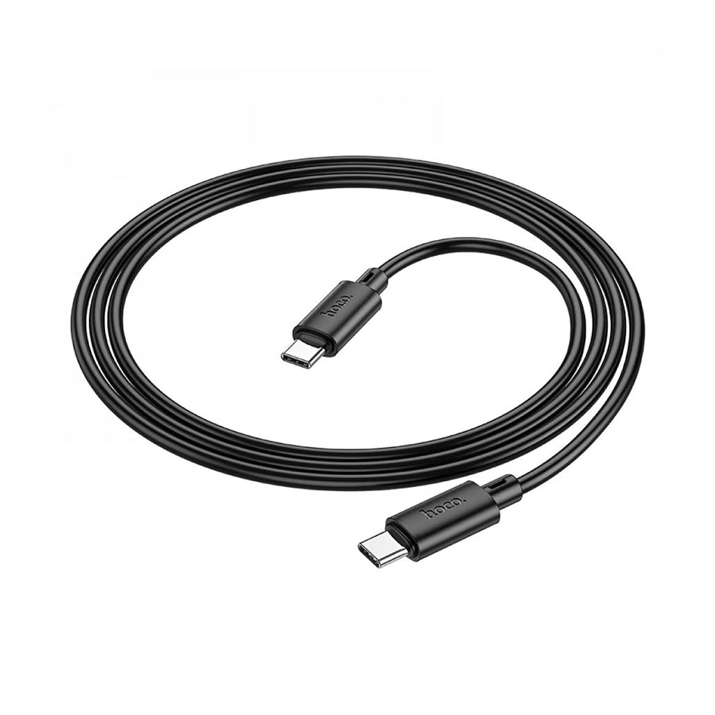 A Photo Of Hoco X88 Type-C to Type-C Charging and Data Cable - 1M, 60W Fast Charge, Universal Compatibility, Black