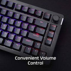 A Photo Of HyperX Alloy Rise 75 - Ultra-Customizable 75% Mechanical Gaming Keyboard with Red Switch