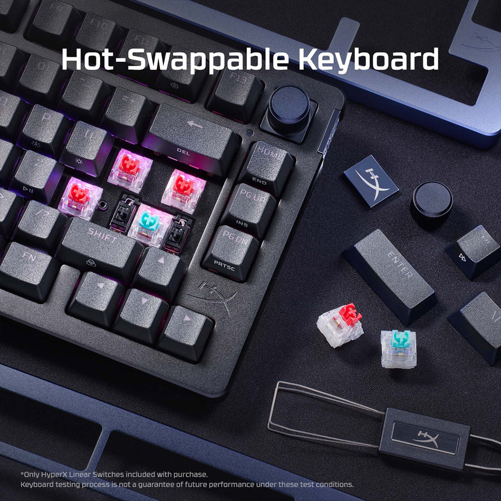 A Photo Of HyperX Alloy Rise 75 - Ultra-Customizable 75% Mechanical Gaming Keyboard with Red Switch