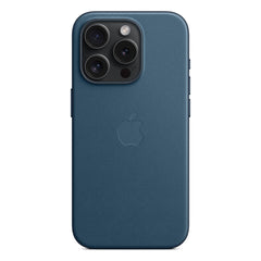 A Photo Of Apple iPhone 15 Pro FineWoven Case with MagSafe - Pacific Blue