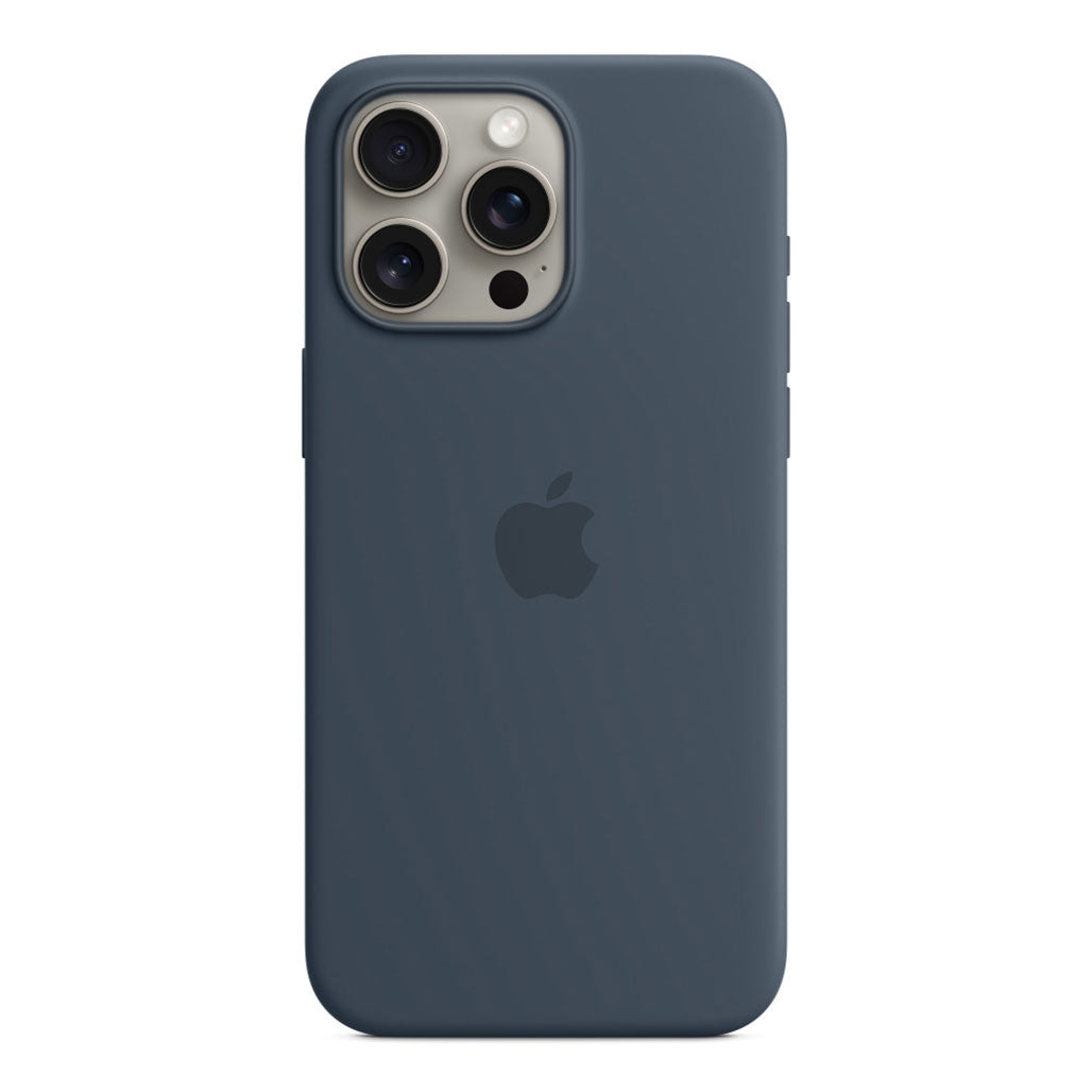 Apple iPhone 15 Pro Max Silicone Case with MagSafe - Storm Blue, 33058126954748, Available at 961Souq