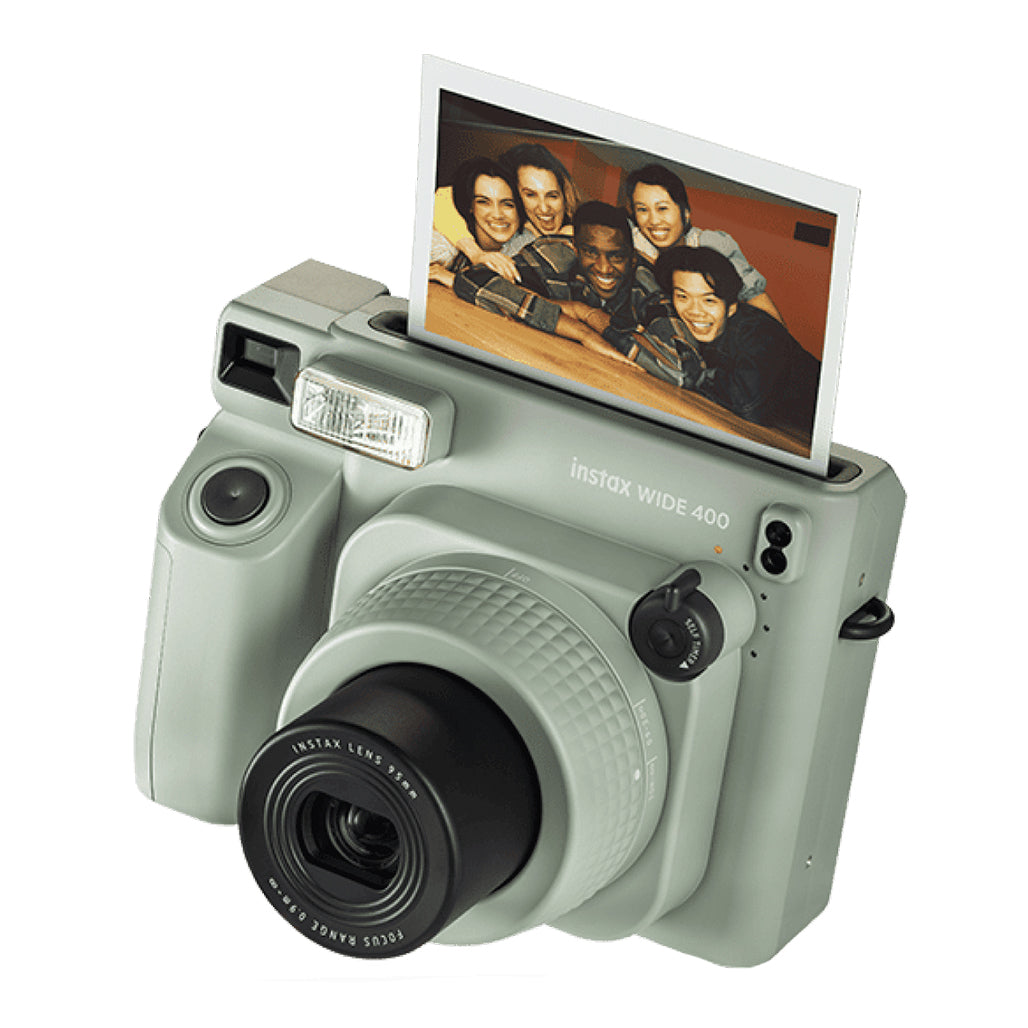 A Photo Of Fujifilm Instax Wide 400 Instant Film Camera – Green | Automatic Exposure & Adjustable Angle for Perfect Group Shots