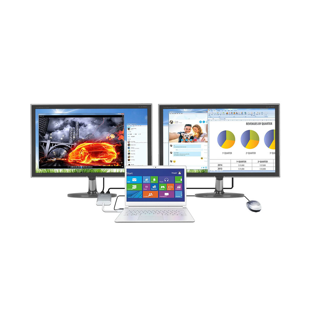 A Photo Of J5Create USB 3.0 to Dual HDMI™ Multi-Monitor Adapter JUA365 - 4K & 2K Display Support, External Video Card