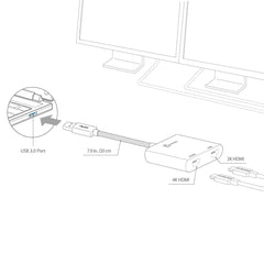 A Photo Of J5Create USB 3.0 to Dual HDMI™ Multi-Monitor Adapter JUA365 - 4K & 2K Display Support, External Video Card