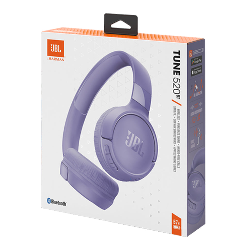 A Photo Of JBL Tune 520BT - Wireless On-Ear Headphones – Premium Pure Bass Sound