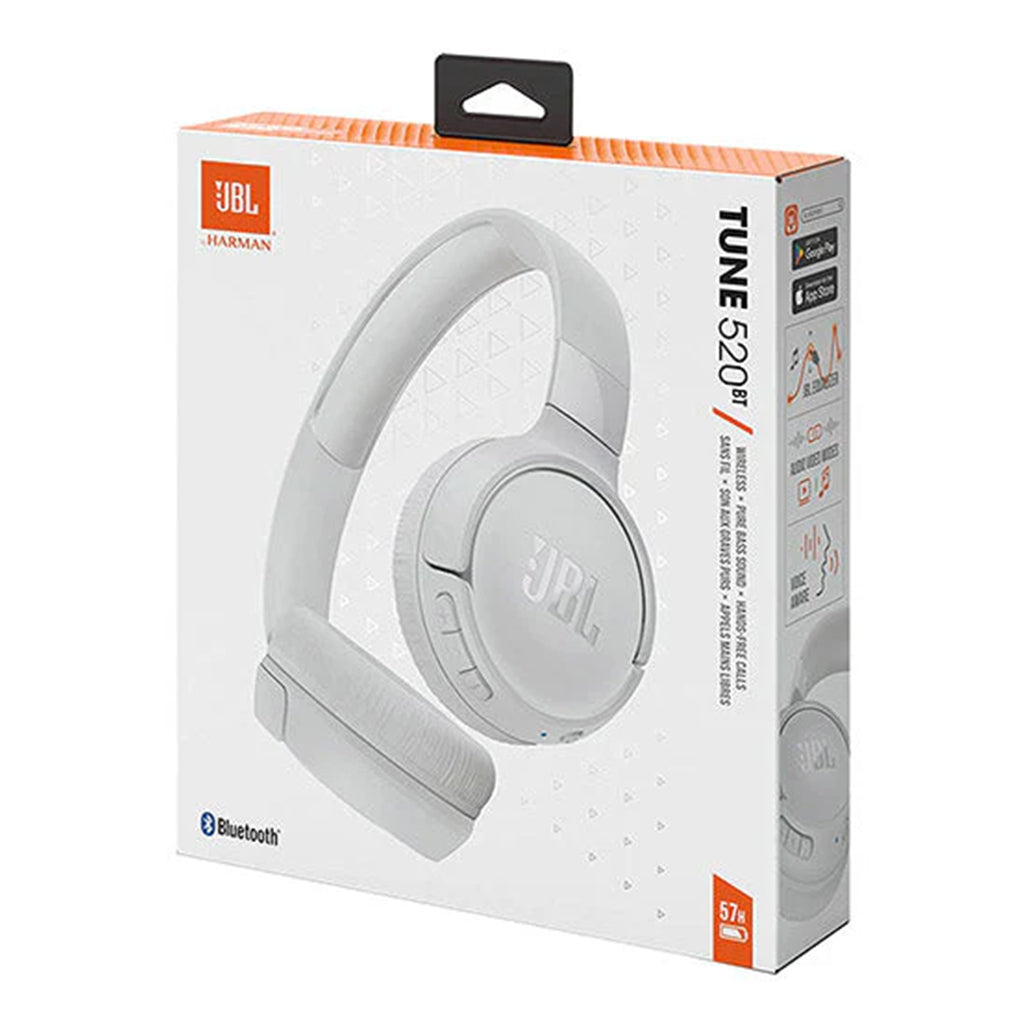 A Photo Of JBL Tune 520BT - Wireless On-Ear Headphones – Premium Pure Bass Sound