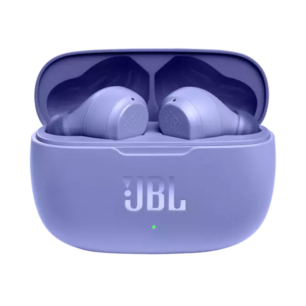 A Photo Of JBL Wave 200 TWS True Wireless Earbuds with Mic - Purple, 20 Hours Playback, Deep Bass