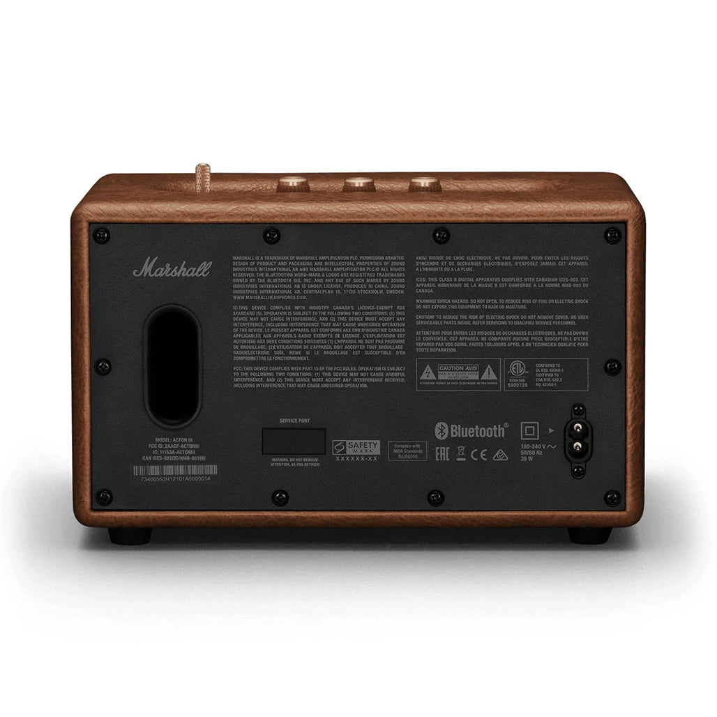 A Photo Of Marshall Acton III Bluetooth Speaker System - 60W RMS, Wide Soundstage, Bluetooth 5.2, Compact Bass-Reflex Design