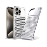 Metal Heat Dissipation Phone Case For iPhone 15 Pro/15 Pro Max- Silver