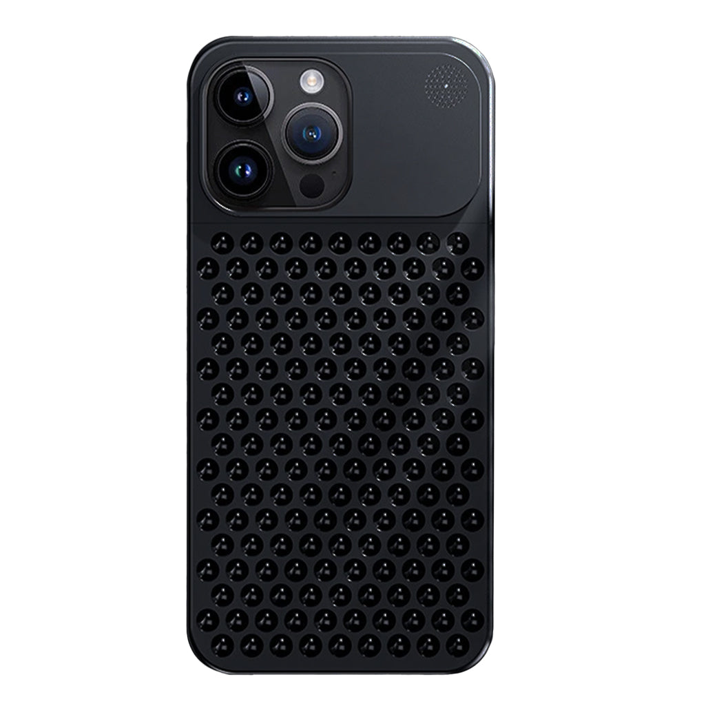 Metal Heat Dissipation Phone Case For iPhone 15 Pro - Black, 32969784361212, Available at 961Souq