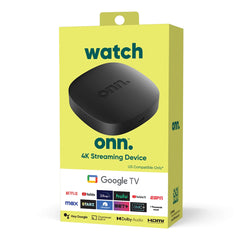 A Photo Of onn. Google TV 4K Streaming Box (2023) – 4K UHD, Dolby Audio, and Chromecast Built-in