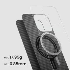 A Photo Of Pitaka Classic Ultra-Slim Case for iPhone 16 Pro – Lightweight Aramid Fiber Protection with Magnetic Integration