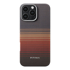 A Photo Of Pitaka Sunset Moonrise Tactile Woven Case for iPhone 16 Pro Max – Ultra-Thin, Lightweight Aramid Fiber Protection