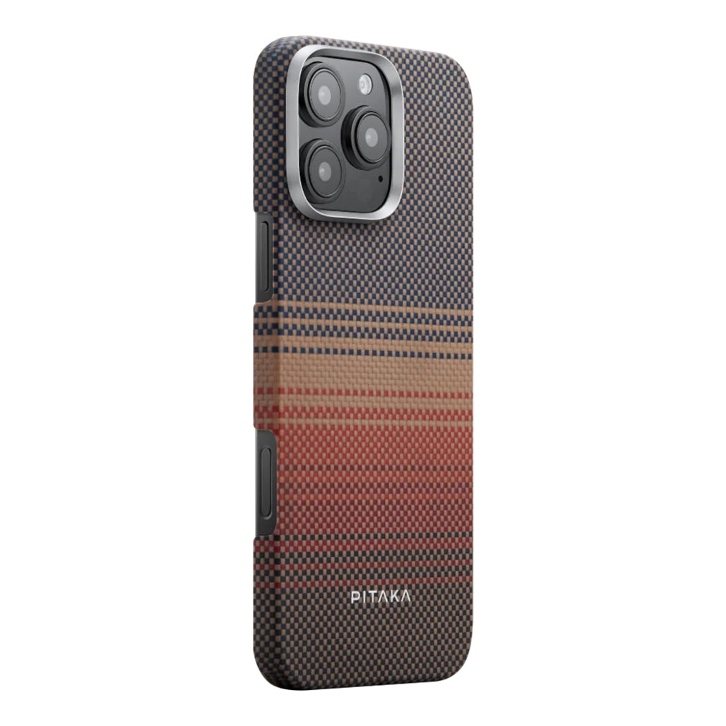 A Photo Of Pitaka Sunset Moonrise Tactile Woven Case for iPhone 16 Pro Max – Ultra-Thin, Lightweight Aramid Fiber Protection