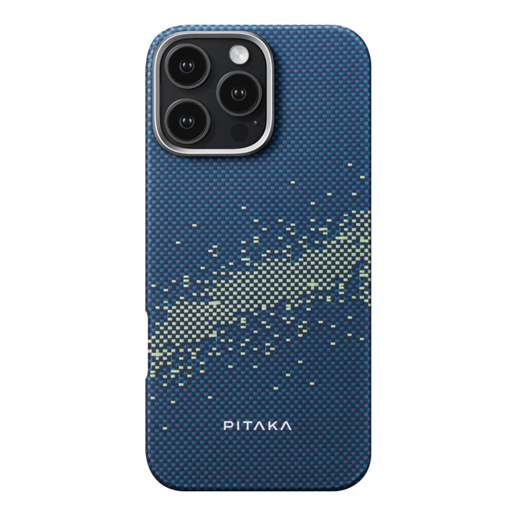 A Photo Of Pitaka StarPeak Tactile Woven Case for iPhone 16 Pro - Milky Way Galaxy, Ultra-Slim and Lightweight Aramid Fiber Protection