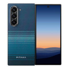 A Photo Of Pitaka Premium Woven Case for Samsung Galaxy Z Fold6 - Slim and Lightweight Aramid Fiber Protection with Fusion Weaving