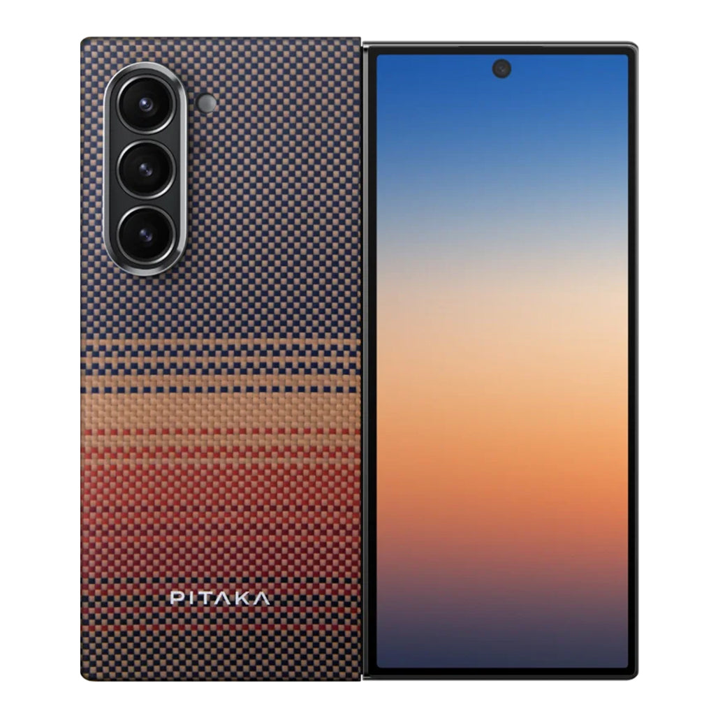 A Photo Of Pitaka Premium Woven Case for Samsung Galaxy Z Fold6 - Slim and Lightweight Aramid Fiber Protection with Fusion Weaving