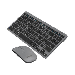 A Photo Of Porodo Wireless Slim and Portable Bluetooth Keyboard with Adjustable DPI Mouse – English/Arabic