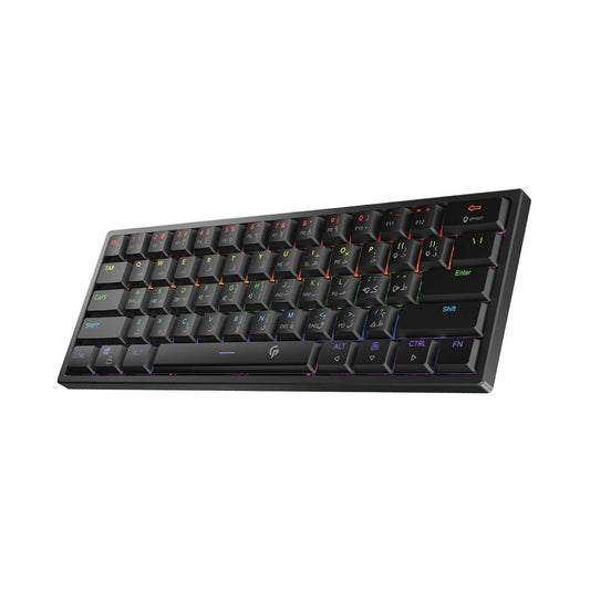 Porodo Low-Profile Mini 60% Wired Mechanical TKL Keyboard Rainbow