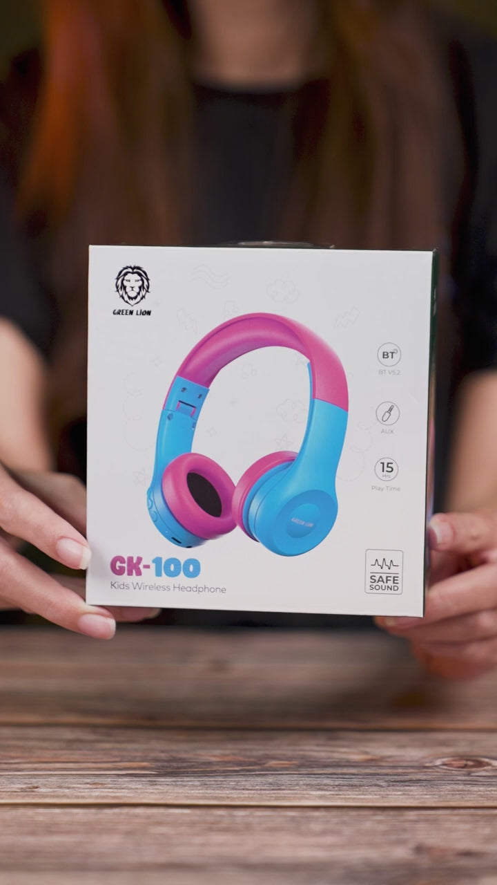 Green Lion Gk-100 Kid Headphone - Blue/Red