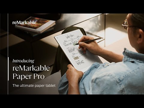 A Video Of reMarkable Paper Pro – 11.8” Color Display Tablet with Adjustable Reading Light and True Paper-Like Writing Experience