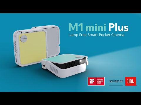 ViewSonic M1 mini Plus Smart LED Pocket Cinema Projector with JBL Speaker