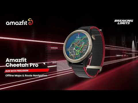 A Video Of Amazfit Cheetah Pro - Advanced Running Watch with AI Coaching, GPS Navigation, and 14-Day Battery Life