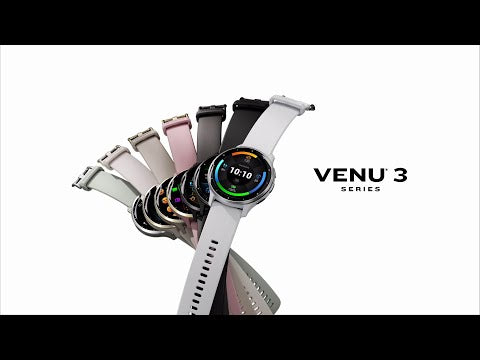 A Video Of Garmin Venu® 3S - Soft Gold Stainless Steel Bezel with Ivory Case and Silicone Band