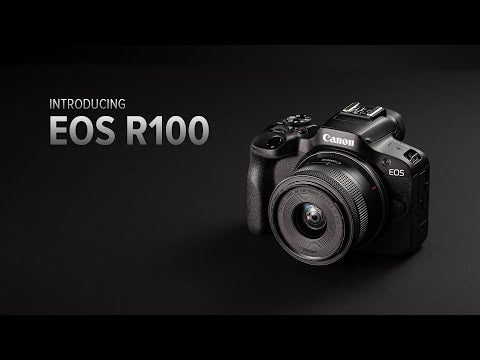 A Video Of Canon EOS R100 Mirrorless Camera with RF-S 18-45mm Lens – Compact, High-Quality Imaging