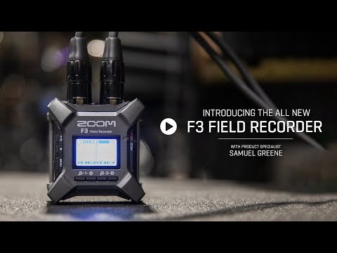 A Video Of Zoom F3 32-Bit Float Field Audio Recorder with Dual A/D Converters, XLR Inputs, and 192 kHz WAV Recording