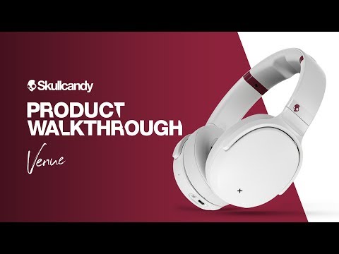 Skullcandy Venue Wireless ANC Over-Ear Headphone - White/Crimson