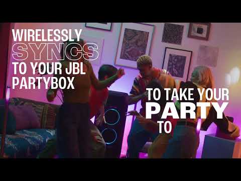 A Video Of JBL PartyLight Beam – Wireless Party Light Show with Sync and Choreographed Effects