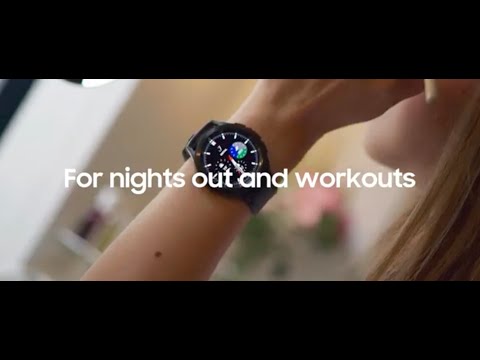 A Video Of Samsung Galaxy Watch 4 Classic - Black | Premium Stainless Steel Smartwatch with Rotating Bezel and Vivid OLED Display