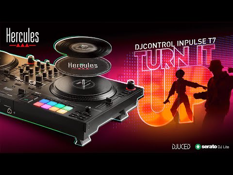 A Video Of Hercules DJControl Inpulse T7 - Motorized DJ Controller with Authentic Vinyl Experience and Advanced Features