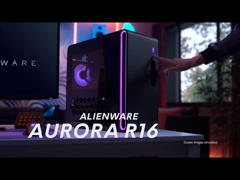 A Video Of Dell Alienware Aurora R16 Gaming Desktop: Core I9-14900KF - 64GB DDR5 RAM - 2TB SSD - RTX 4090 24GB - Includes Keyboard & Mouse