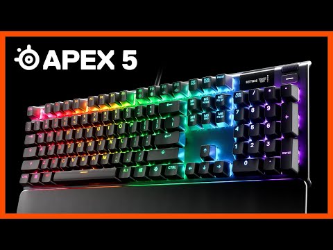 A Video Of SteelSeries Apex 5 - Hybrid Mechanical Gaming Keyboard with OLED Smart Display and RGB Illumination