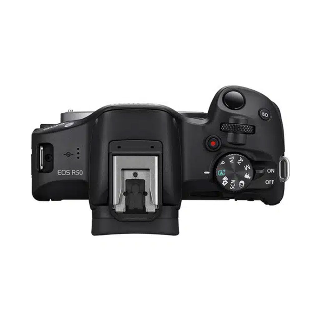 Canon EOS R50 Mirrorless Camera with 18-45mm Lens (Black), 31952900423932, Available at 961Souq