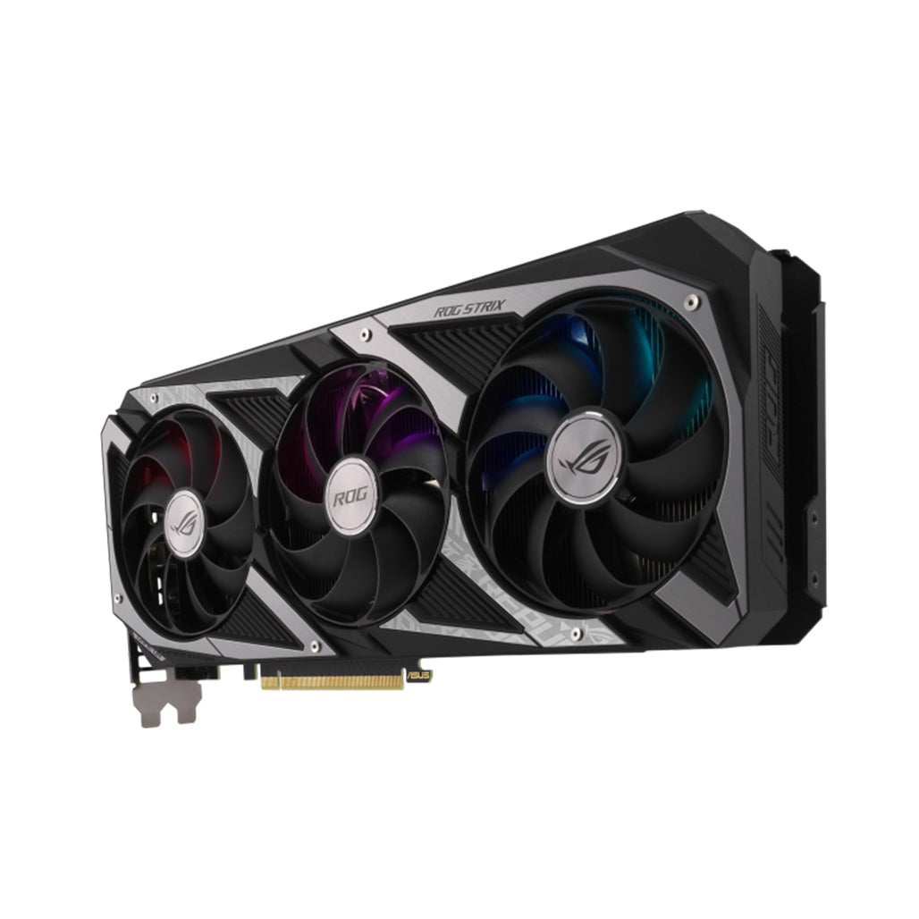 A Photo Of Asus ROG Strix GeForce RTX™ 3060 V2 OC Edition 12GB GDDR6 buffed-up design with chart-topping thermal performance.