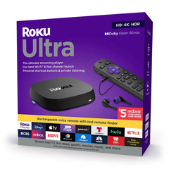 A Photo Of Roku Ultra Streaming Player | HD/4K/HDR/Dolby Vision with Voice Remote Pro and Best-in-Class Wi-Fi - Model 4802RW