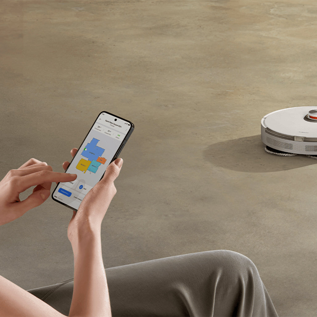 A Photo Of Xiaomi Robot Vacuum S20+ | 6000Pa Suction, Dual Rotary Mops, and Smart Carpet Detection | 5200mAh Battery with 170-Min Continuous Cleaning, Black