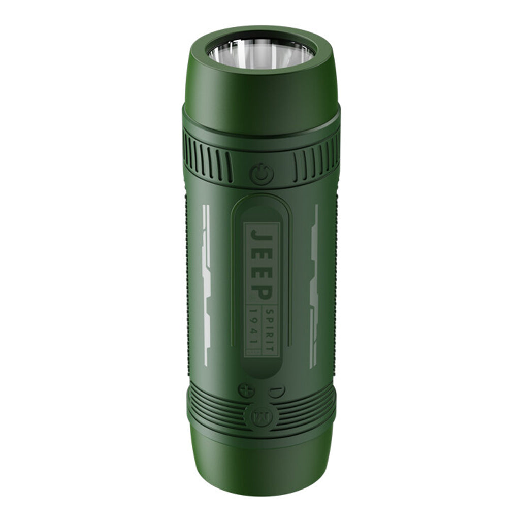 A Photo Of Jeep JPS-SC002 Outdoor Bluetooth Speaker - 3600mAh Portable Camping Sound System with Flashlight, Power Bank, High Volume Subwoofer, and Long Battery Life