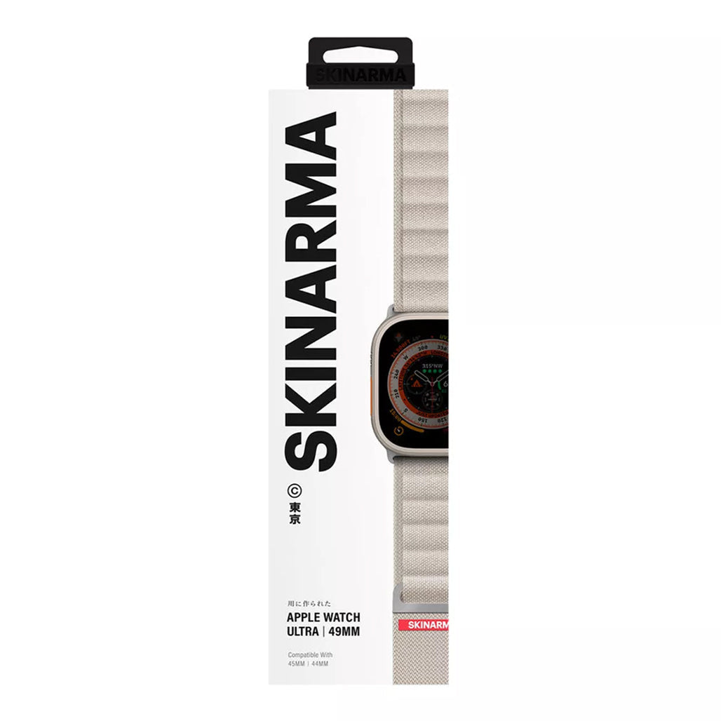 A Photo Of Skinarma Kobu Strap for Apple Watch Ultra 49mm - Stylish Adjustable Textile Band