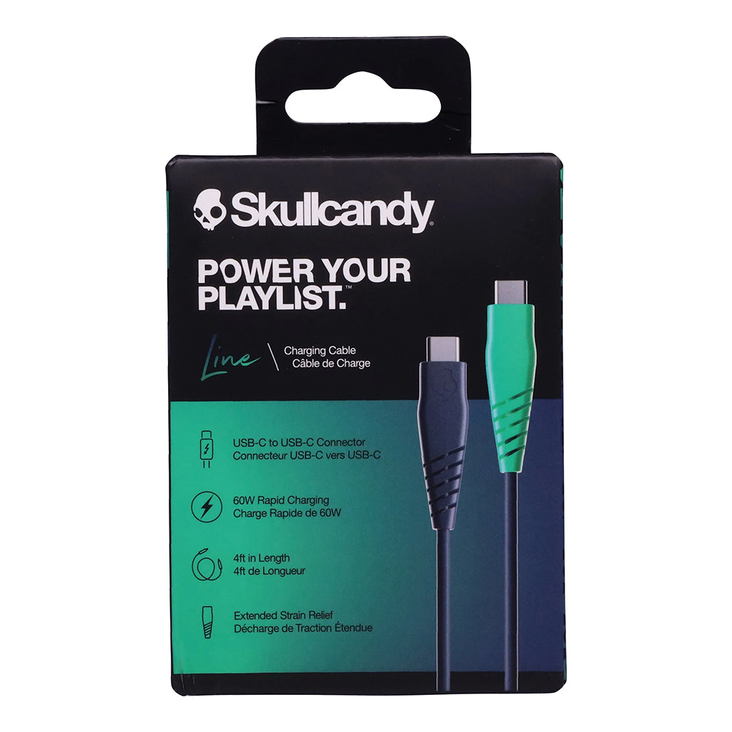 A Photo Of Skullcandy Line USB-C to USB-C 4ft Charging Cable – 60W Fast Charging for iPad, MacBook Pro, Samsung Galaxy, Nintendo Switch