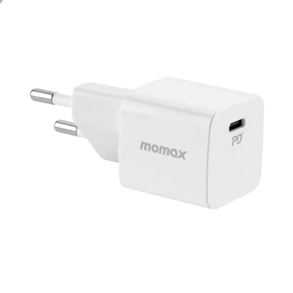 A Photo Of MOMAX 1-Plug 20W Mini USB-C Charger | UM25AEU - Compact and Fast Charging Solution