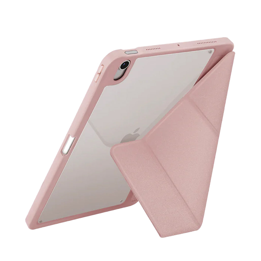 A Photo Of UNIQ Moven Ultra-Slim Protective Case with Integrated Stand and Apple Pencil Holder for iPad Air 13